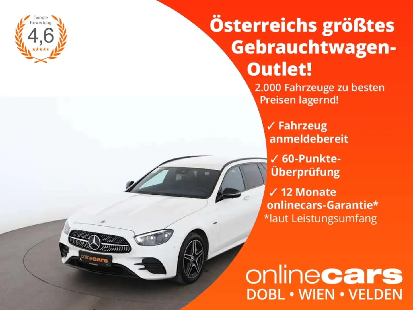 Mercedes-Benz E 300 de T AMG Line Aut LED AHK 360-CAM NAV LEDER Weiß - 1