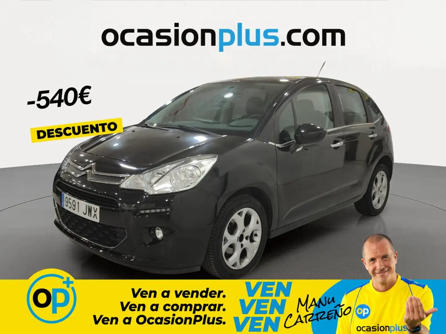 Citroen C3 1.6BlueHDi Tonic 75 Negro - 1