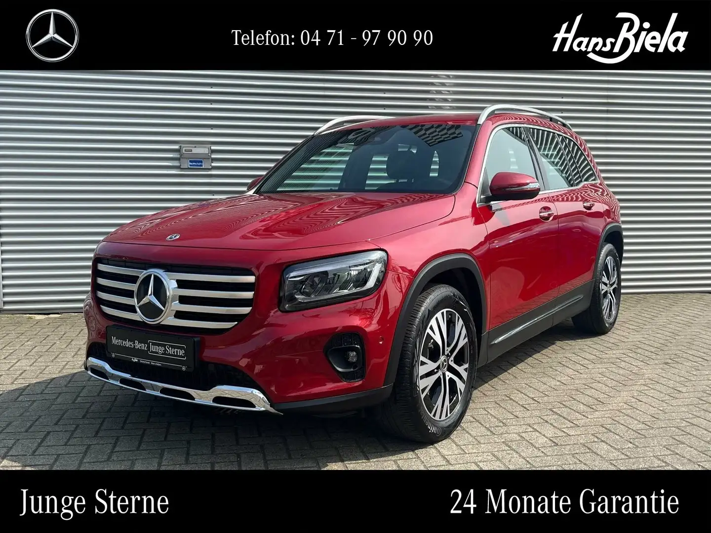 Mercedes-Benz GLB 200 GLB 200 d Progressive Ad+/7Si/Dis/LED/Kam/TW/Sth Červená - 1