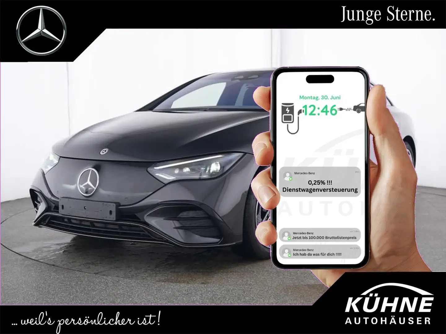 Mercedes-Benz EQE 350 AMG Premium Plus HA10°+Sitzklima+HuD !!! Grau - 1