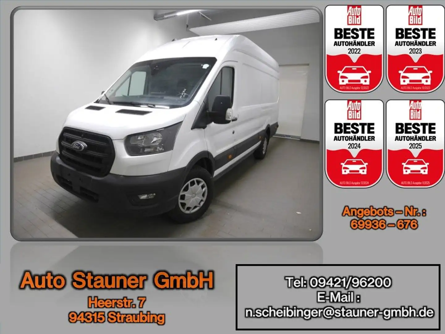 Ford Transit Kasten 350 L4H3 Trend 2.0 EcoBlue/KAMERA Alb - 1