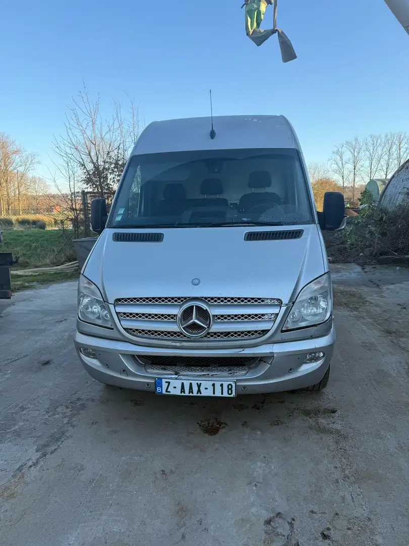 Mercedes-Benz Sprinter 319cdi 3.0L V6 euro5b full option airco maxi Zilver - 1