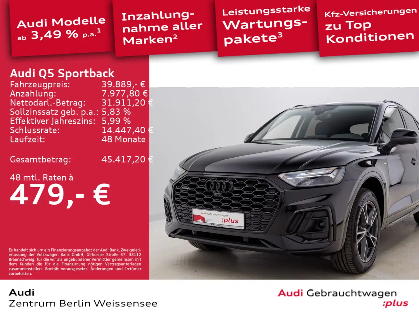 Audi Q5 40 TDI S-TRO*QUA*S-LINE*VC*NAV*APP* Schwarz - 1