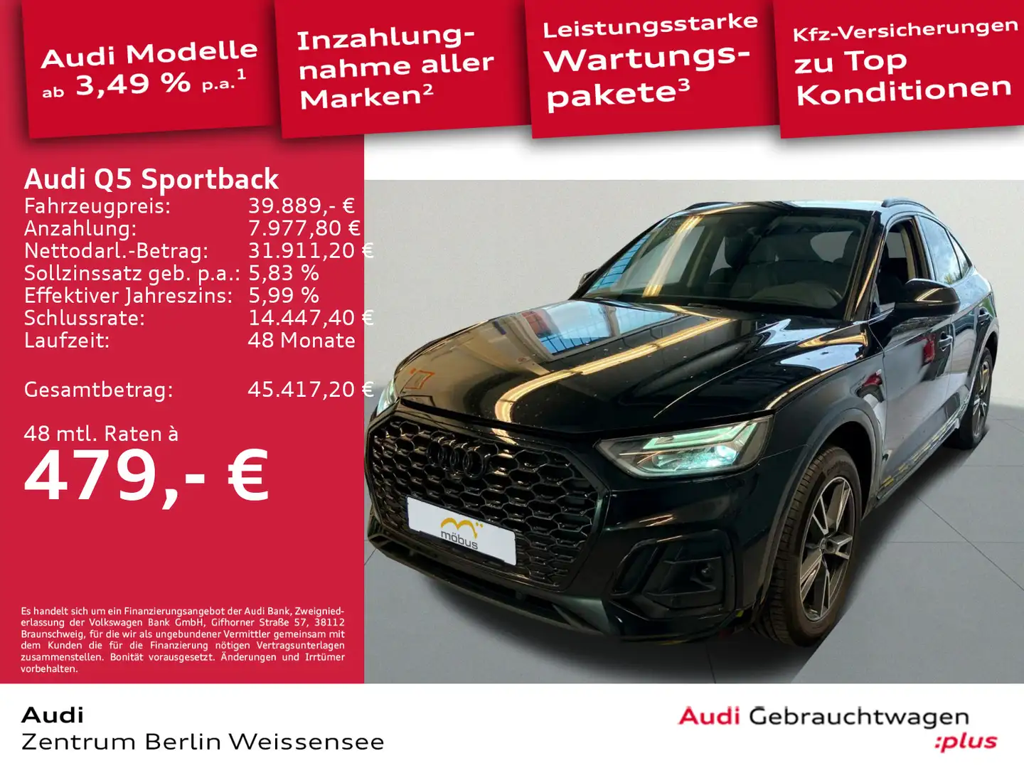Audi Q5 40 TDI S-TRO*QUA*S-LINE*VC*NAV*APP* Nero - 1