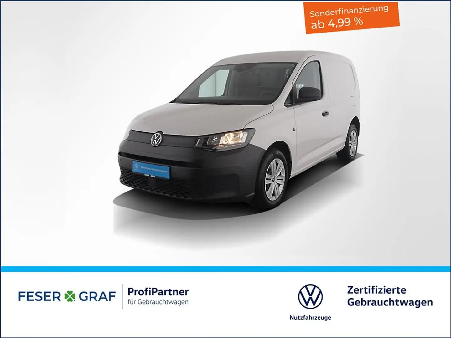 Volkswagen Caddy 1.5 TSI Cargo PDC Klimaanlage Navi SHZ Weiß - 1