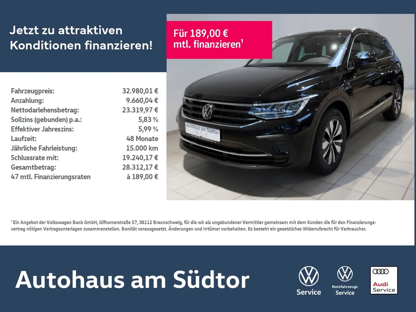 Volkswagen Tiguan MOVE 1.5 TSI DSG | LED RFK ACC Navi Noir - 1