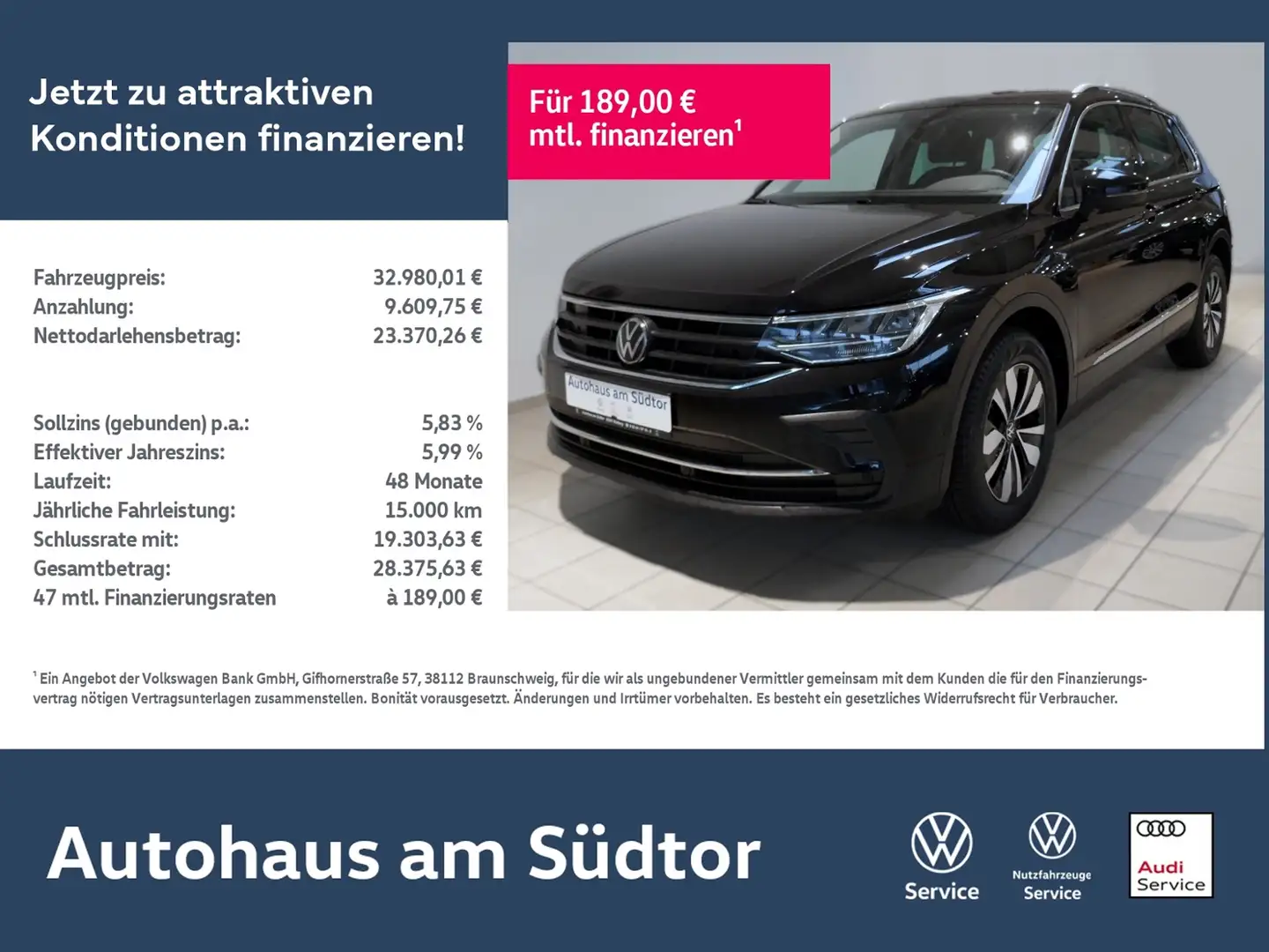 Volkswagen Tiguan MOVE 1.5 TSI DSG | LED RFK ACC Navi Noir - 1