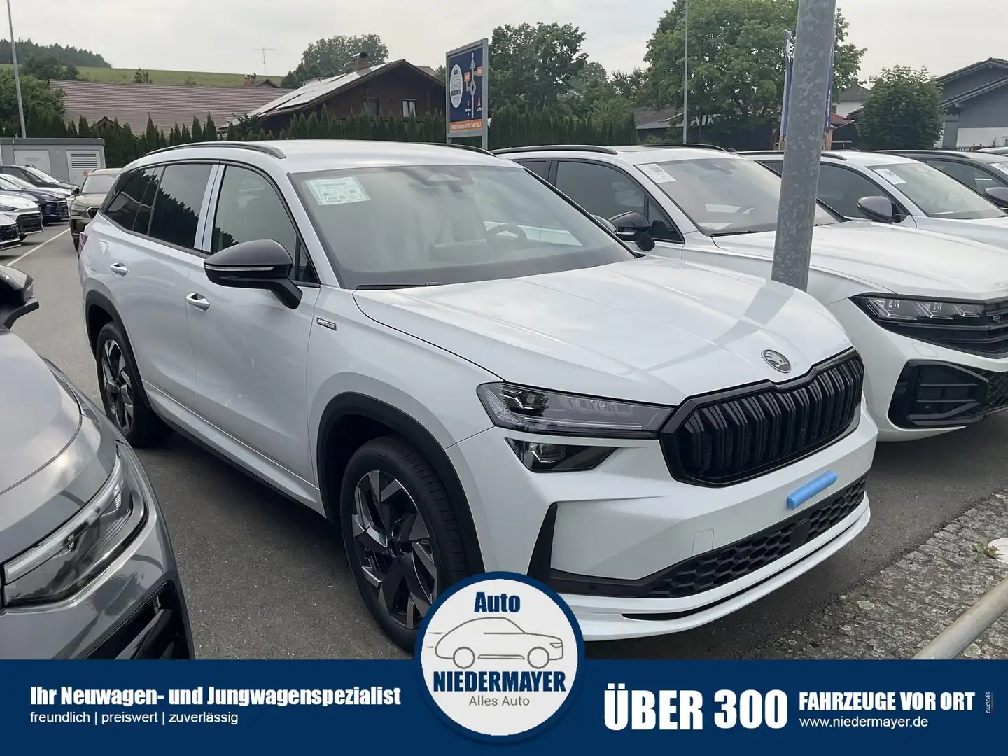 Skoda Kodiaq TDI DSG 4x4 Sportline, 7-Sitzer, AHK, Navi, Matrix Білий - 1