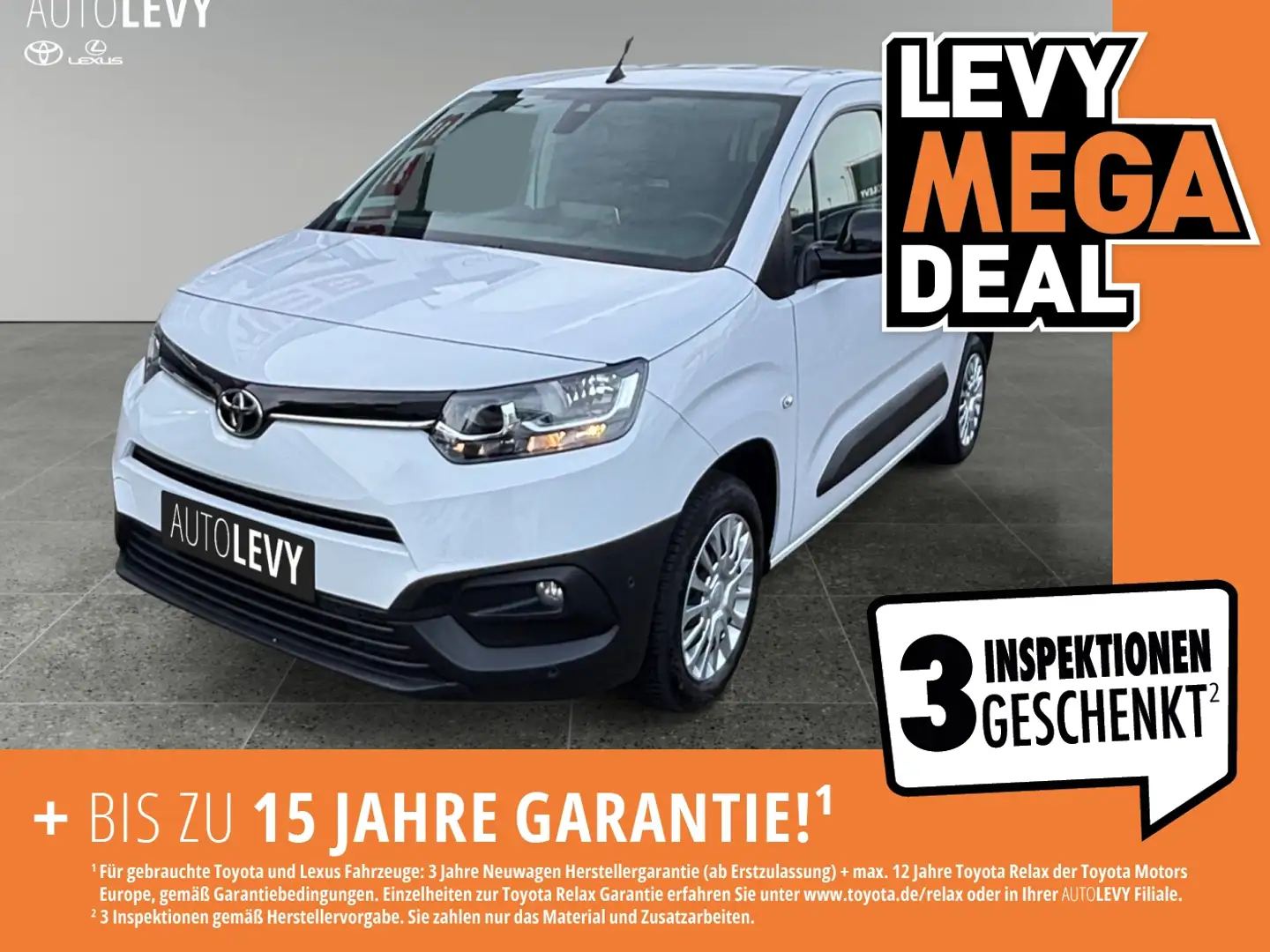 Toyota Proace City 1.5 L1 Meister *KLIMA*PDC*CARPLAY&AA* Weiß - 1