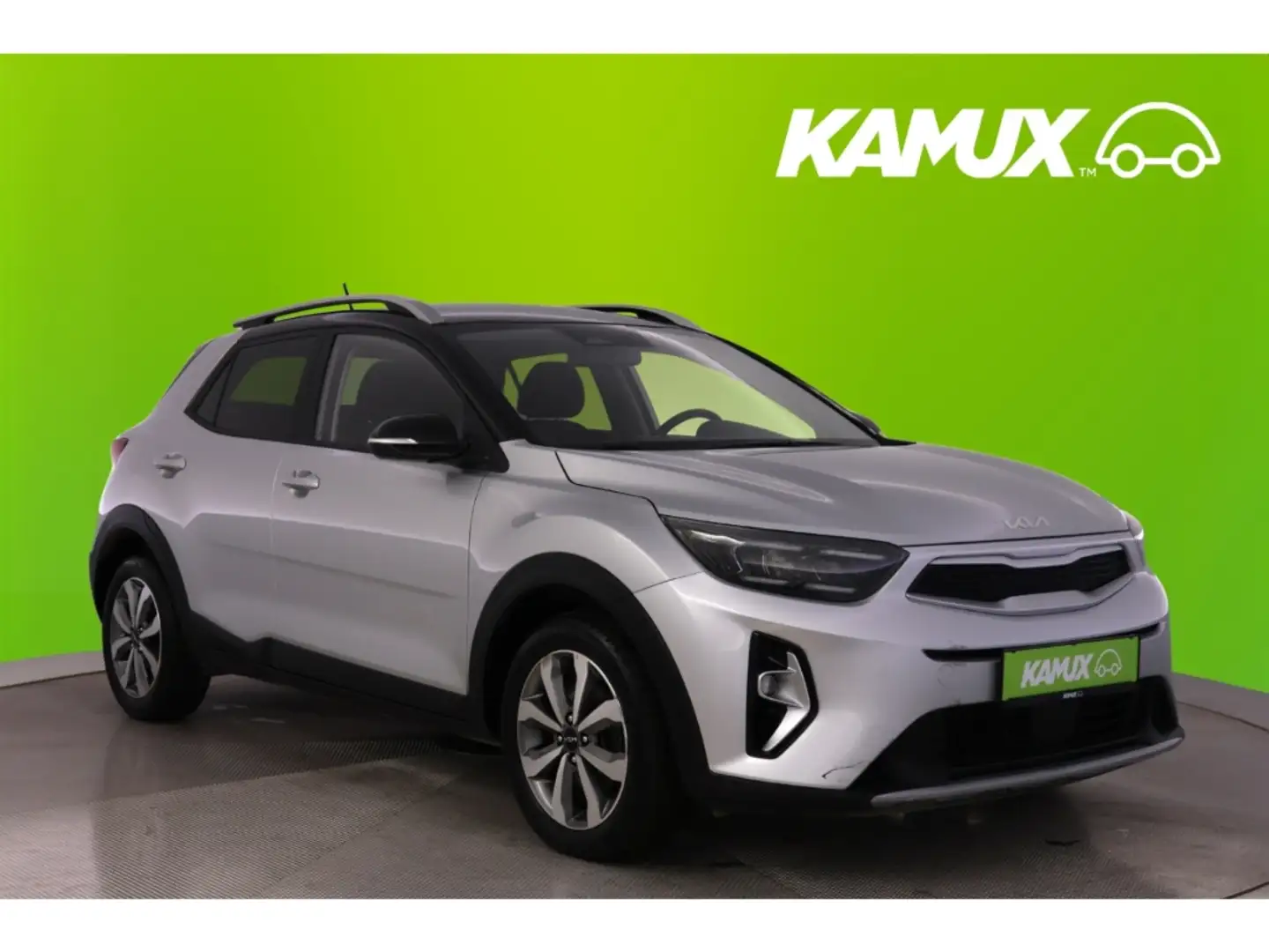 Kia Stonic 1.0 T-GDI+LED+NAVI+TEMPO+KAMERA+CARPLAY Zilver - 1