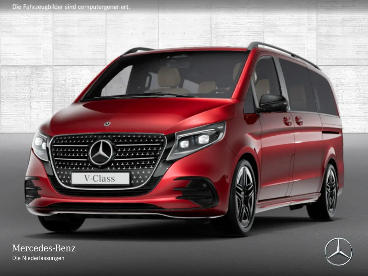 Mercedes-Benz V 300 d 4M AVANTGARDE+Allrad+AMG+9G+AHK+Navi+DIS Rouge - 2