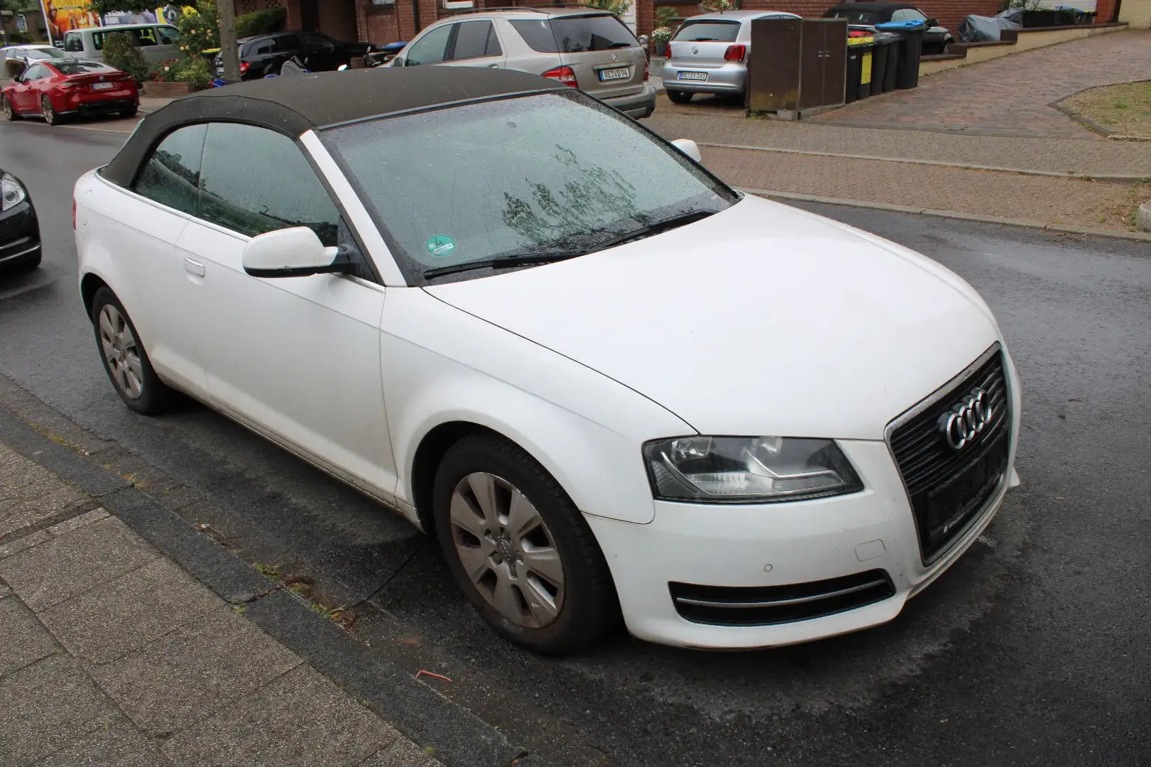 Audi A3 2,0TDI Cabriolet*LEDER*SHZ*MFL*TEMPOMAT! Wit - 2