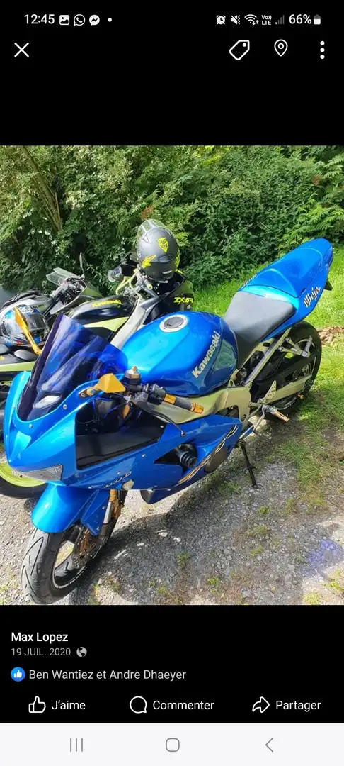 Kawasaki Ninja ZX-6R 636 injection 22.359KM ETAT IMPECCABLE Kék - 2