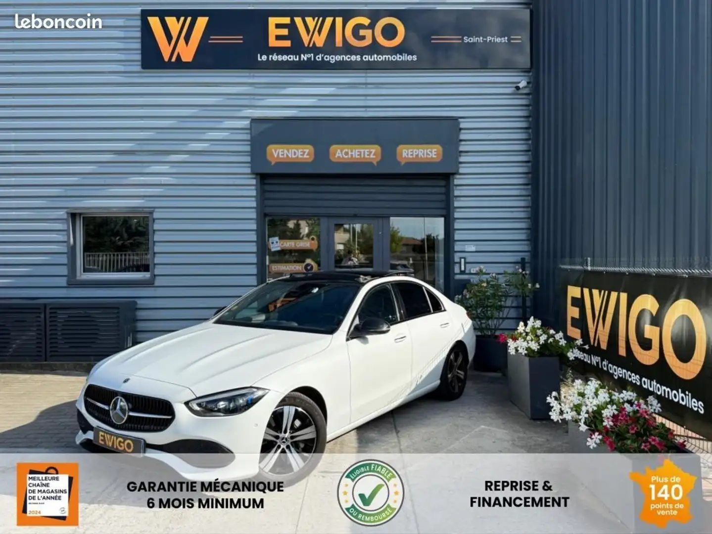 Mercedes-Benz C 220 Mercedes 2.0 220 D 224ch AVANTGARDE Toit ouvrant S Bianco - 1