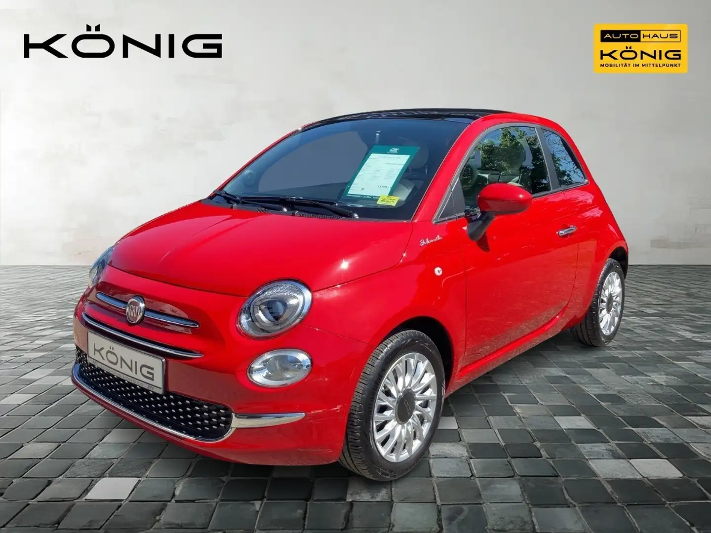 Fiat 500C 1.0 Cabrio DolceVita Klima*Carplay*Tempomat Rouge - 1