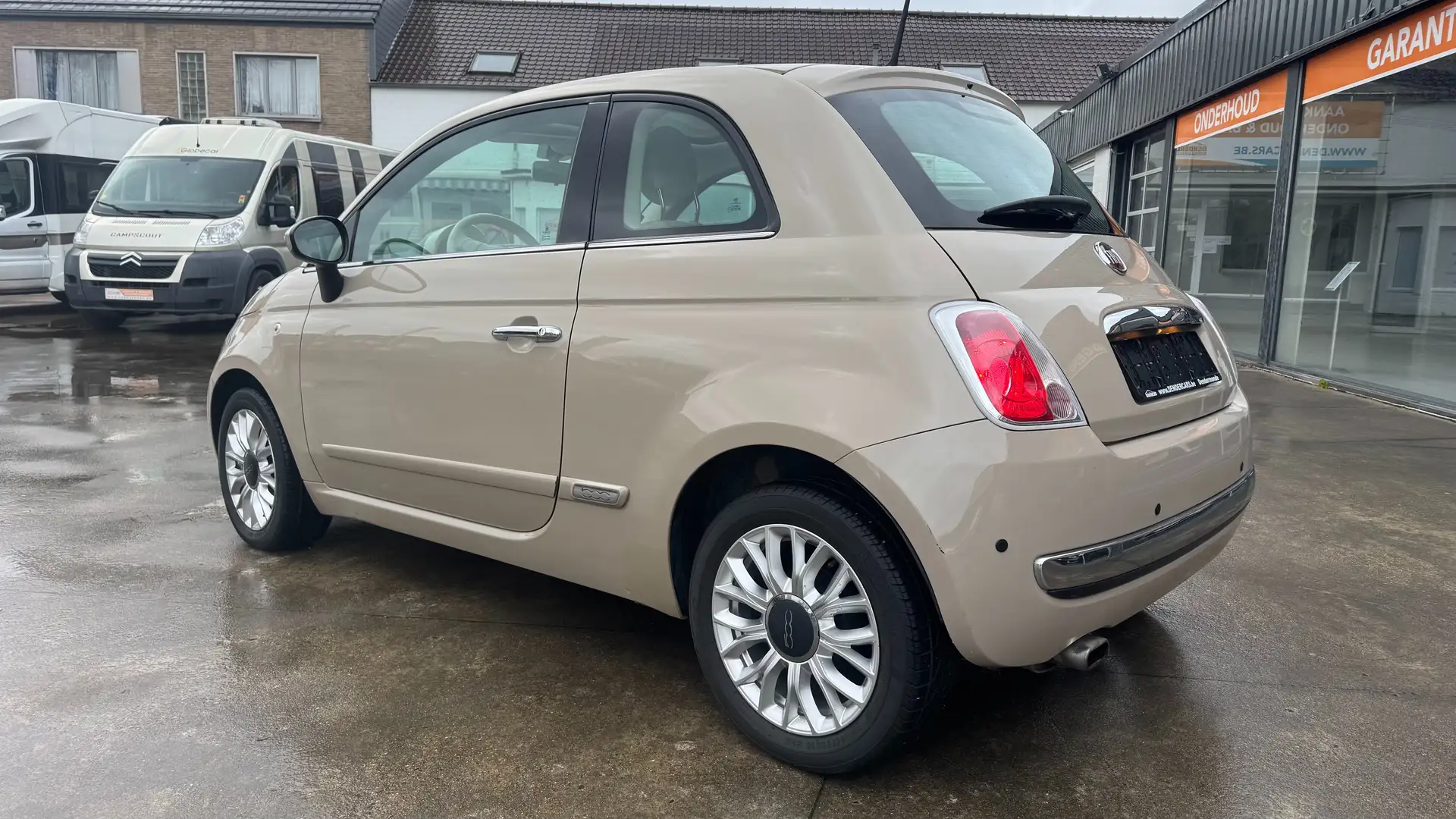 Fiat 500 1.2i benzine,2015, Automaat,96.080km's,AC+Garantie Beige - 2
