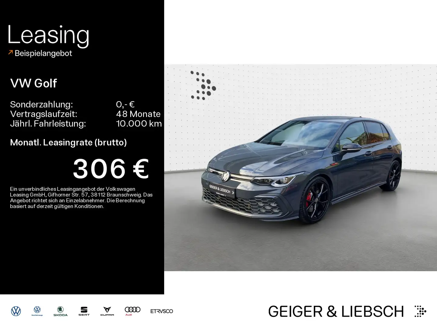 Volkswagen Golf GTI Golf VIII 2.0 TSI DSG GTI*BLACK-STYLE*LED*KAMERA Gris - 1