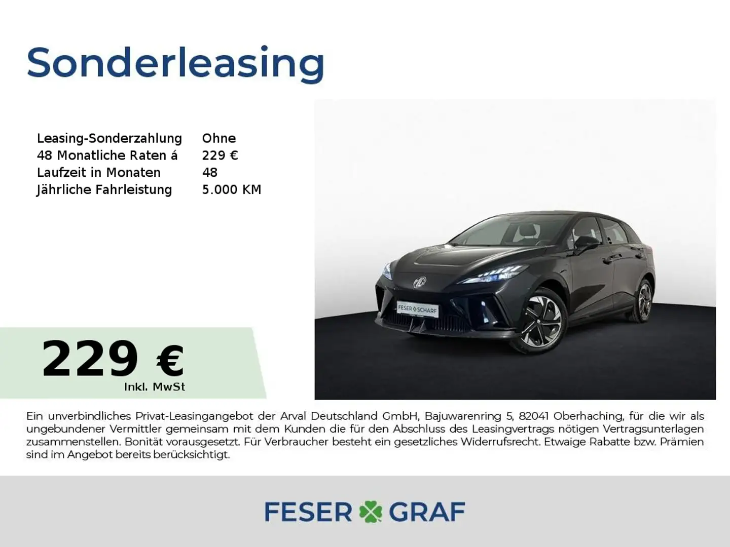 MG MG4 Standard *ab 229,-  Monat Privatleasing* Schwarz - 1