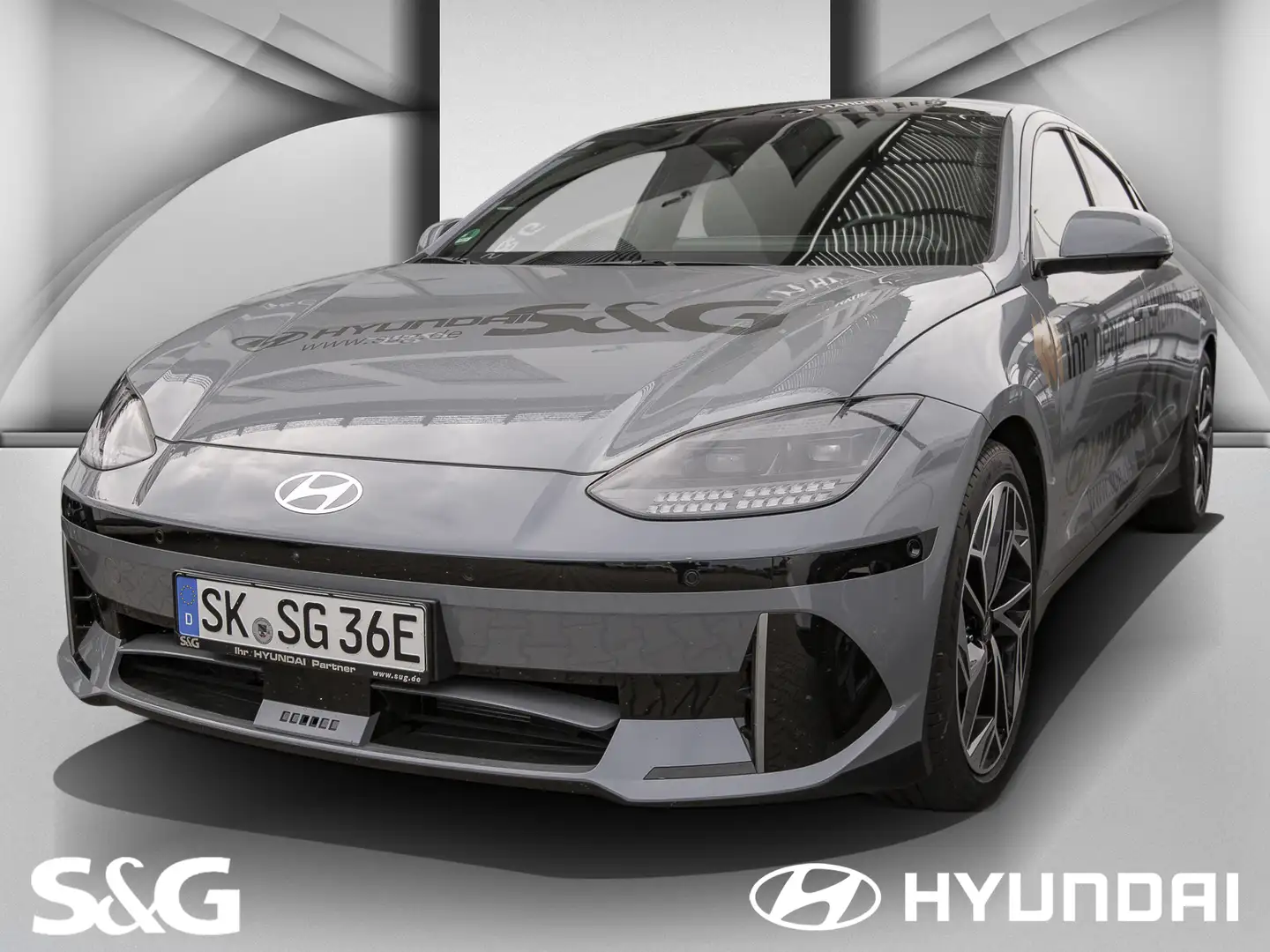 Hyundai IONIQ 6 ALLRAD+LEDER+EL.SITZE+HEAD-UP+BOSE+PANO Grau - 1