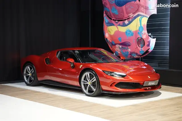 Ferrari 296 3.0 V6 HYBRIDE 830cv | TVA 2ème main Immat France Rosso Imola Full Carbone Lift JBL