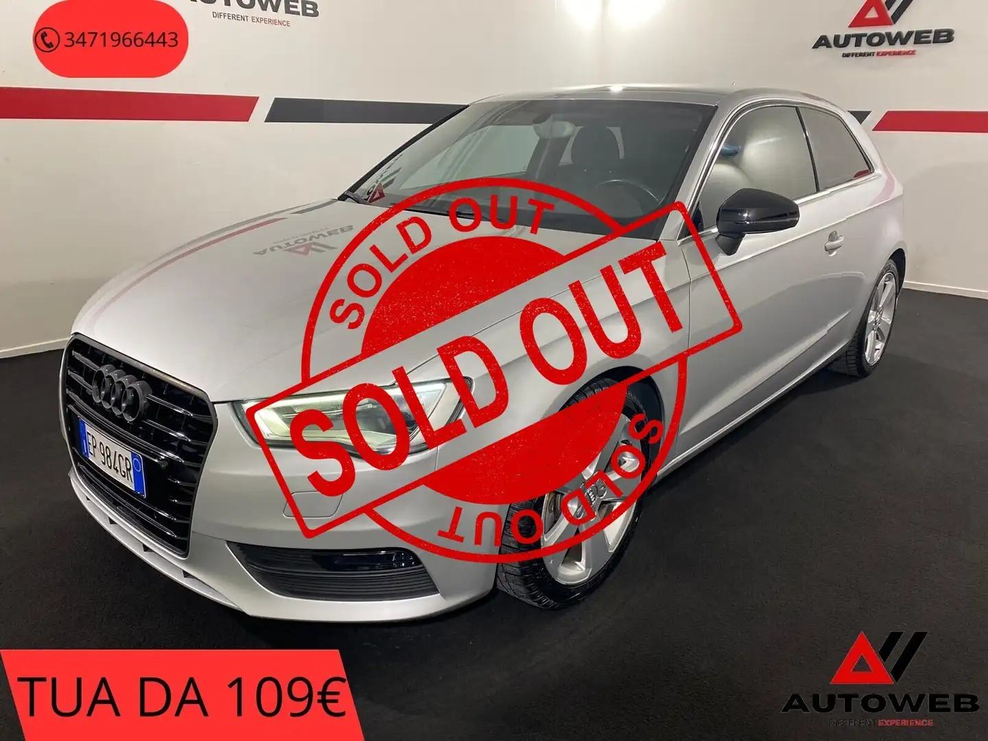 Audi A3 SPB 1.6 TDI 105 CV Ambition Gris - 1