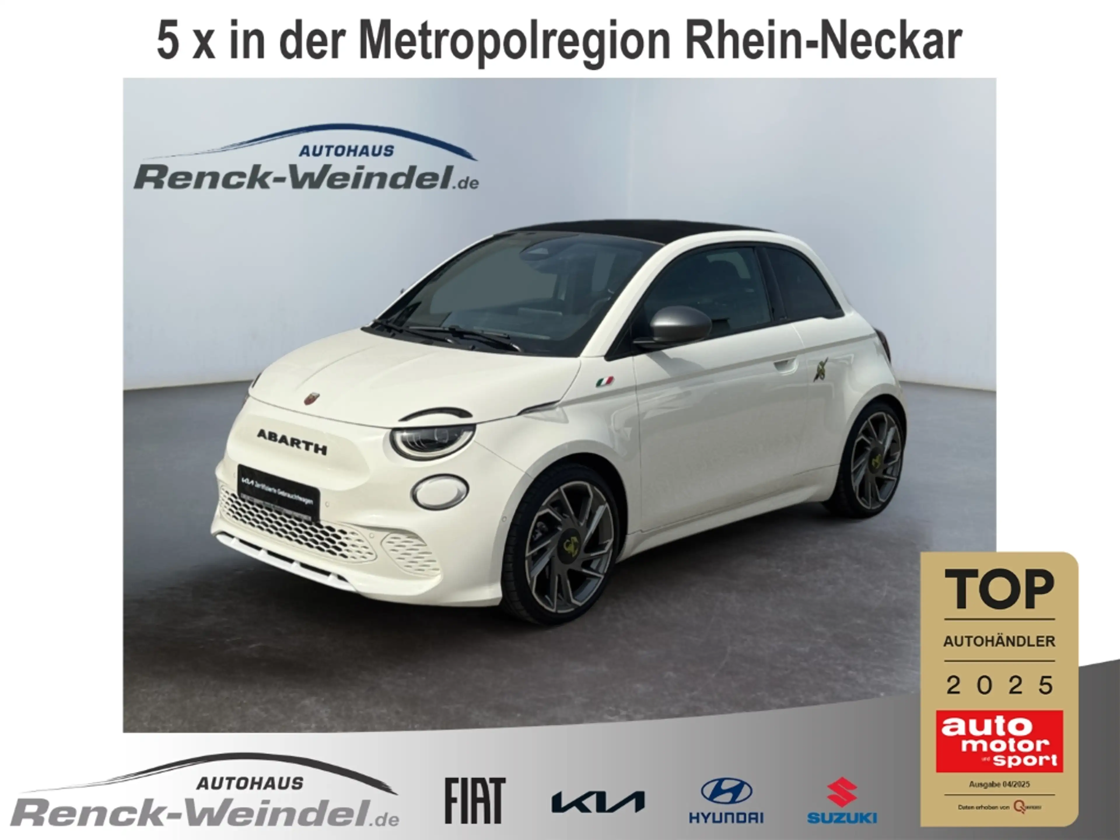 Abarth 500e Cabrio Basis El. Verdeck Navi Digitales Cockpit LE