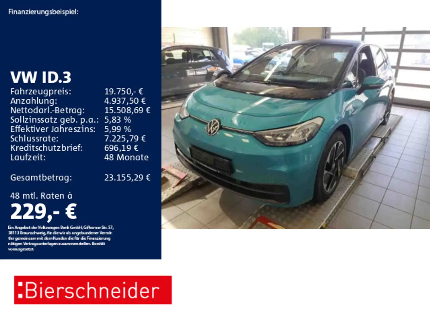 Volkswagen ID.3 Pro Life ACC LED NAVI SHZ ALU Blau - 1