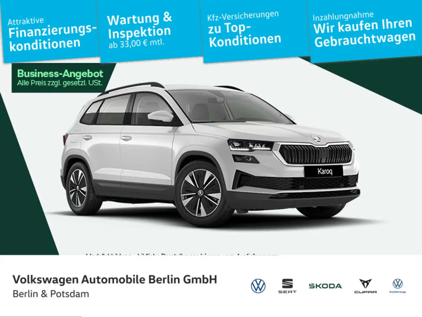 Skoda Karoq 1.5TSI DSG Selection NAVI AHK LED KAMERA Weiß - 1