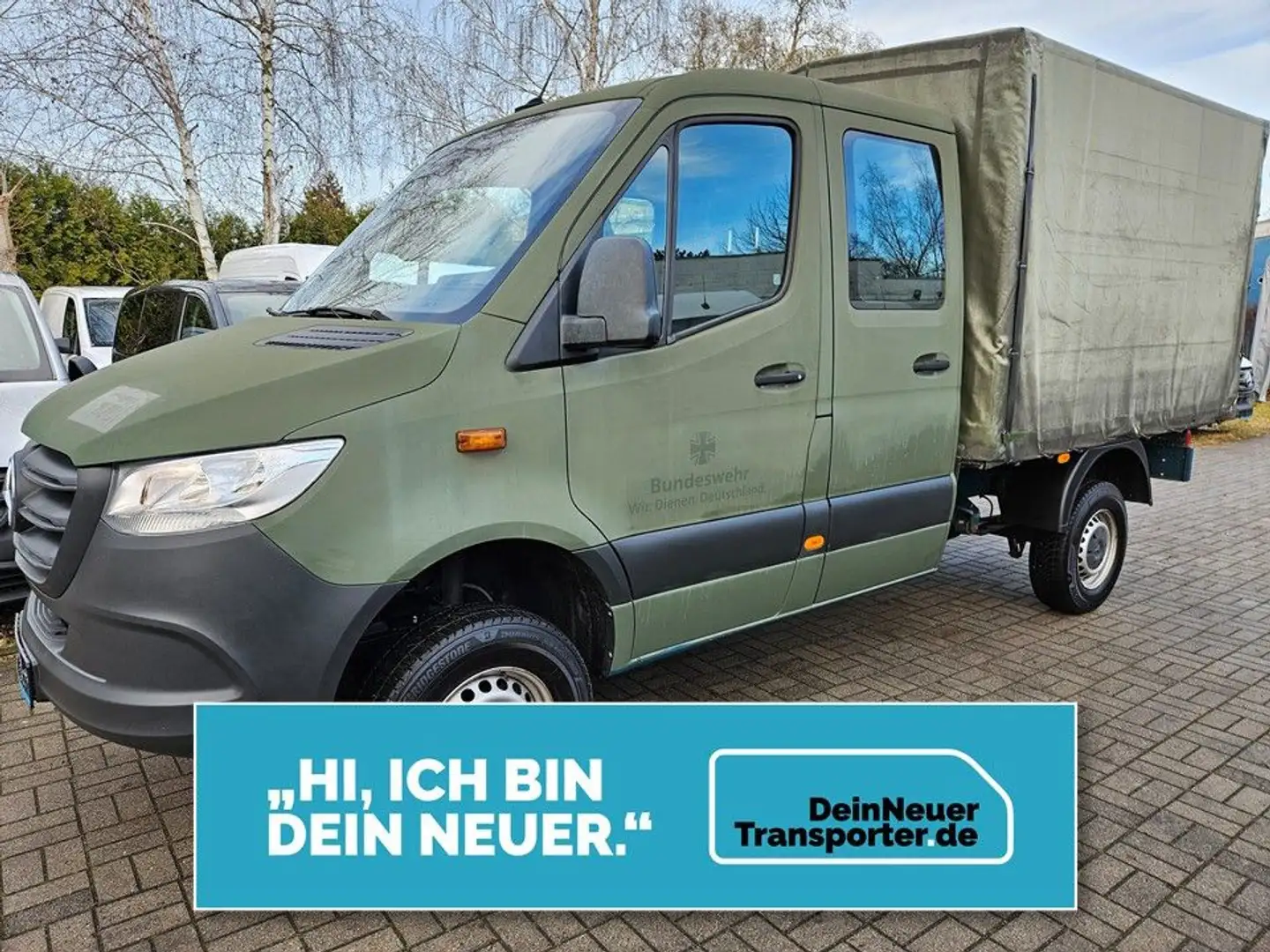 Mercedes-Benz Sprinter 314 cdi DoKa|4x4 AWD|ex-BW|TÜV+ÖLneu Grün - 1