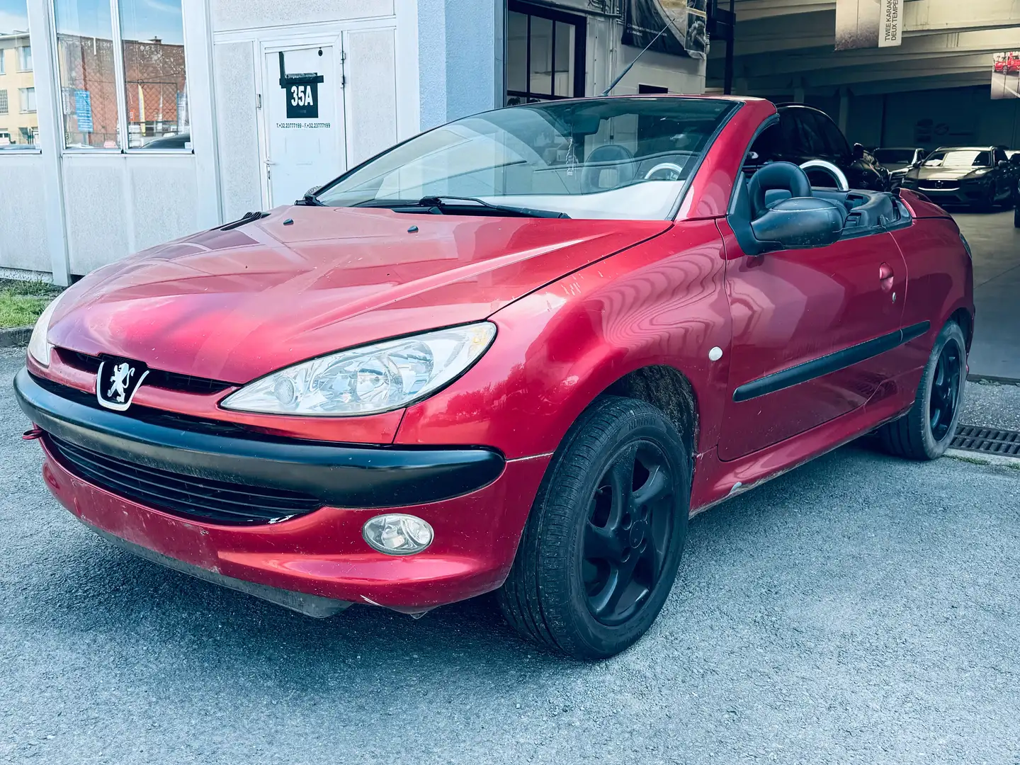Peugeot 206 1.6i 16v+CABRIOLET+CUIR+MARCHAND/EXPORT Rouge - 1