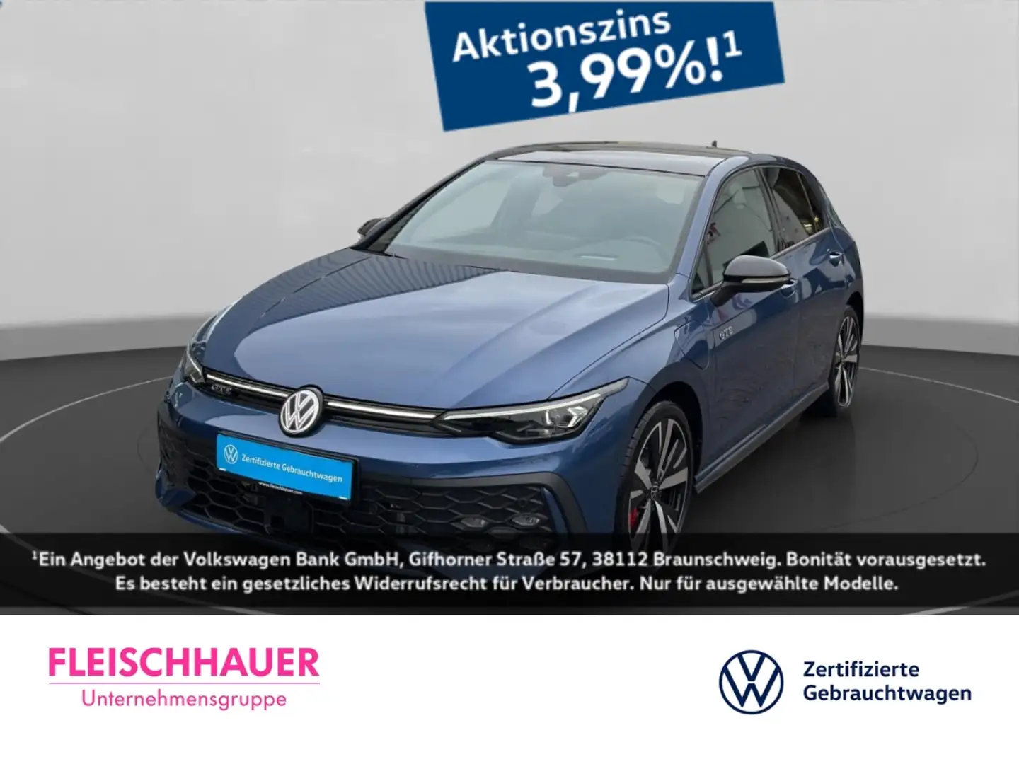 Volkswagen Golf VIII 1.5 TSI GTE Matrix+CarPlayNavi+Pano+AHK+HeadU Blau - 1