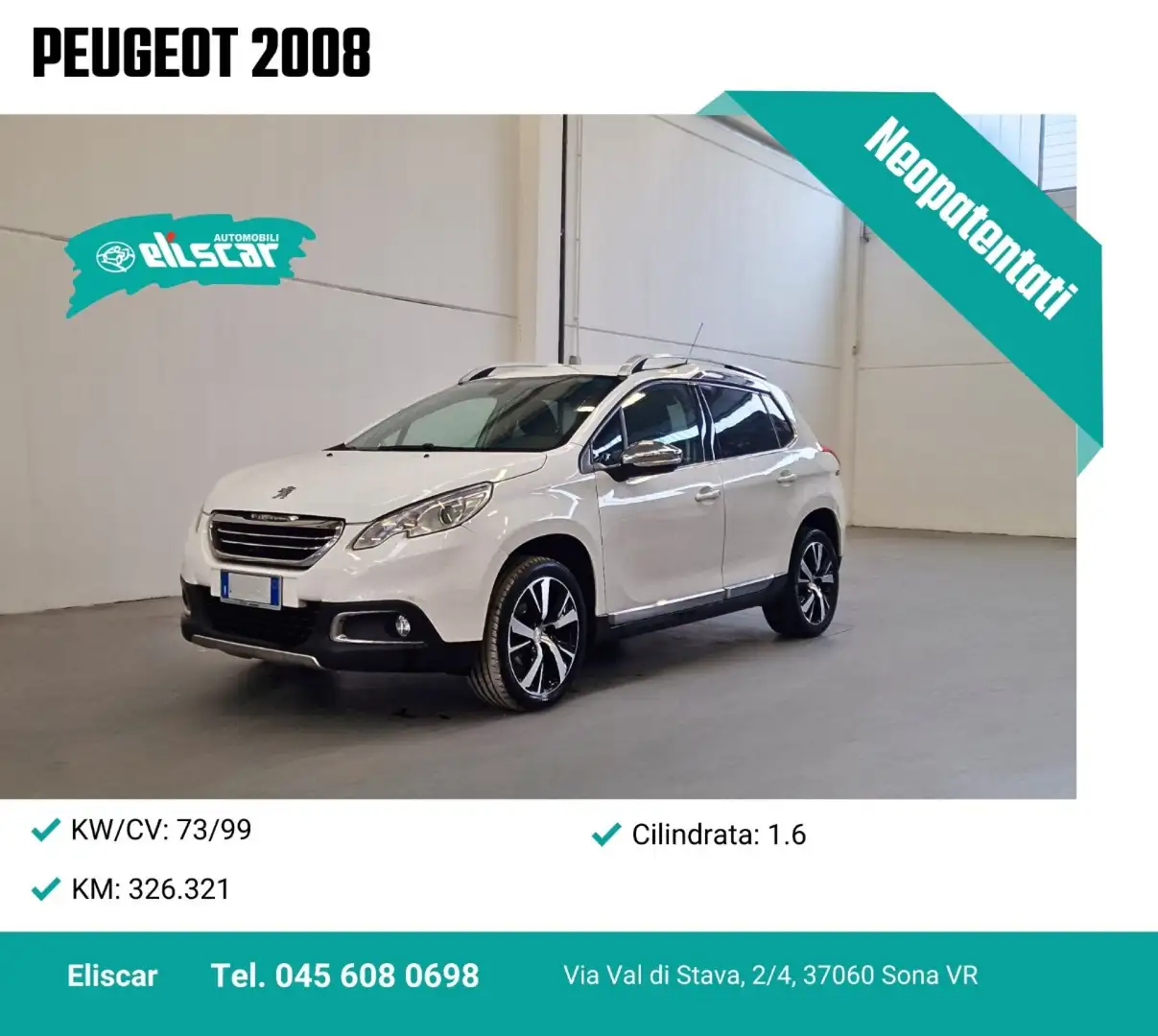 Peugeot 2008 BlueHDi 100 Weiß - 1