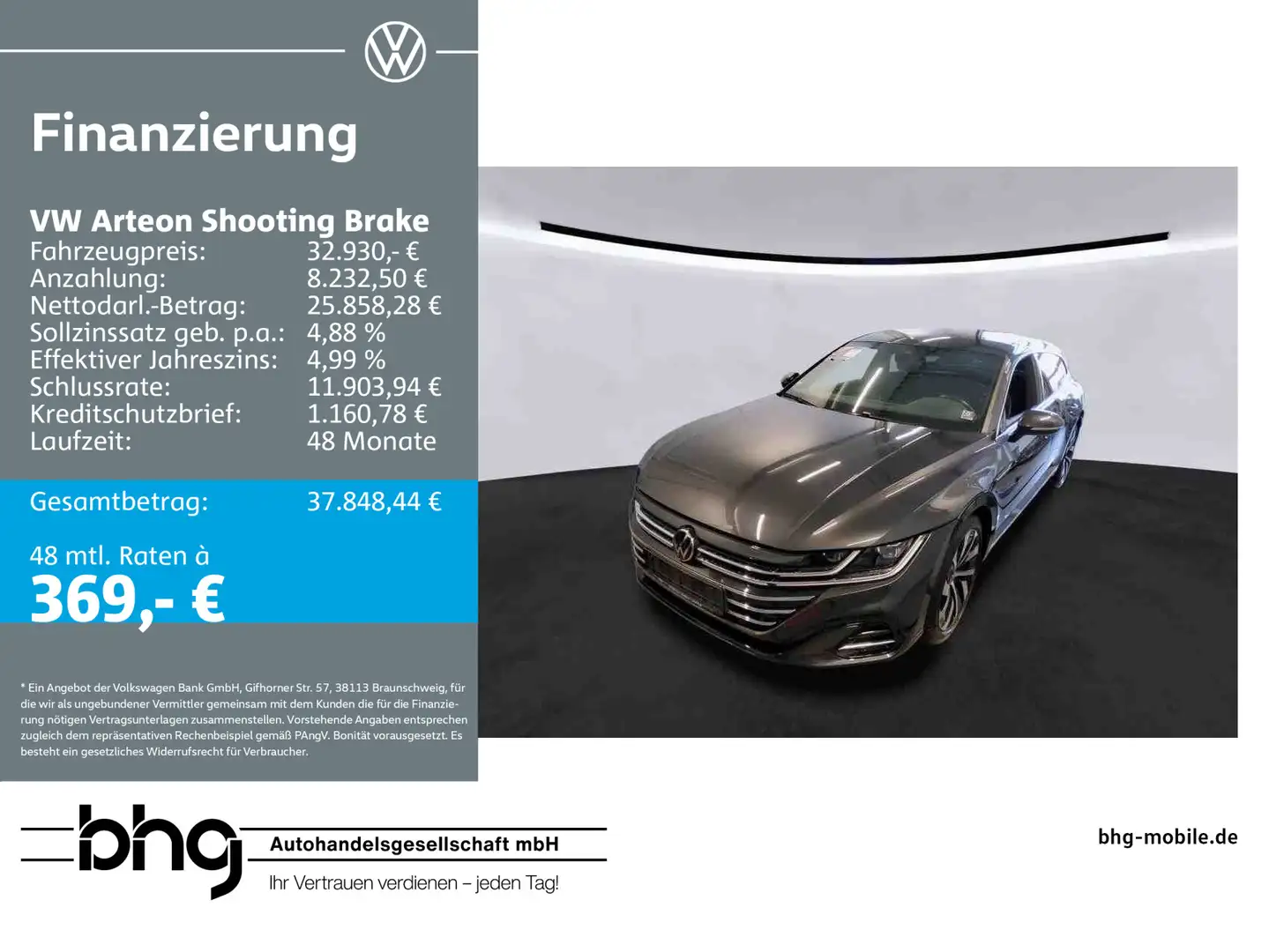 Volkswagen Arteon 2.0 TSI DSG Navi AHK HUD Grau - 1
