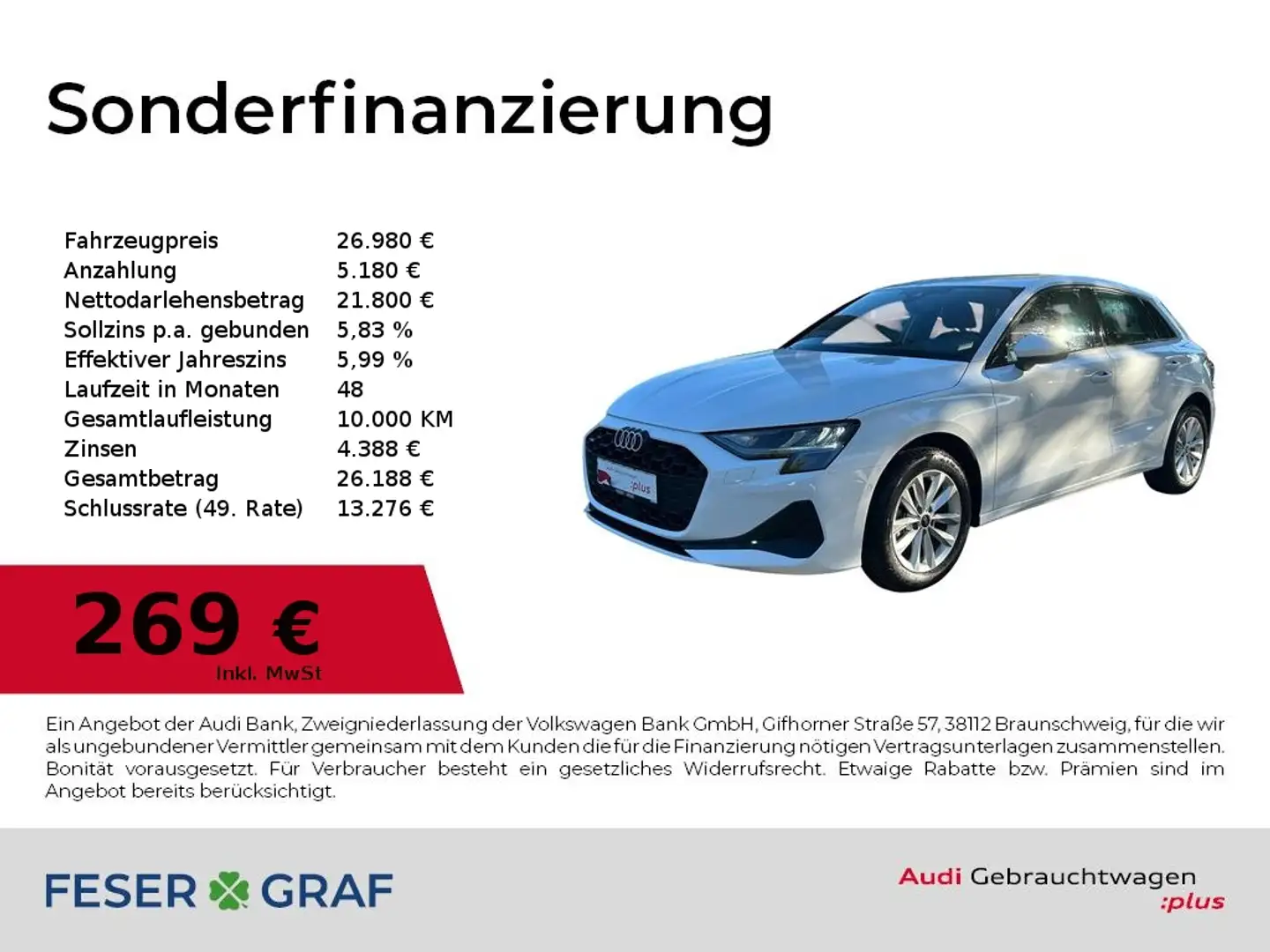Audi A3 30 TFSI CarPlay/SHZ/VC/Ambiente/GRA Wit - 1