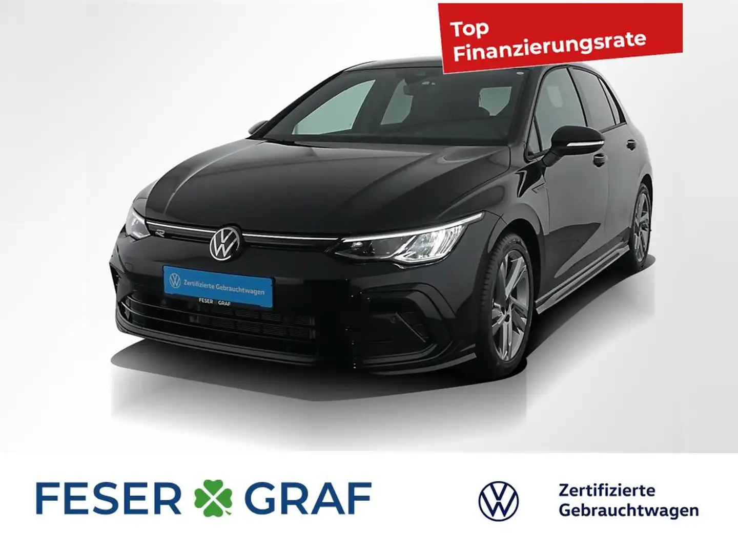Volkswagen Golf 1.5eTSI R-Line DSG Navi AHK Kamera ACC PDC Noir - 1