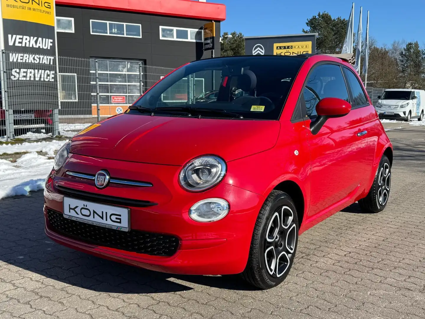 Fiat 500C Cabrio 1.0 CLUB KLIMA*TEMPOMAT*CARPLAY*PDC Rot - 1