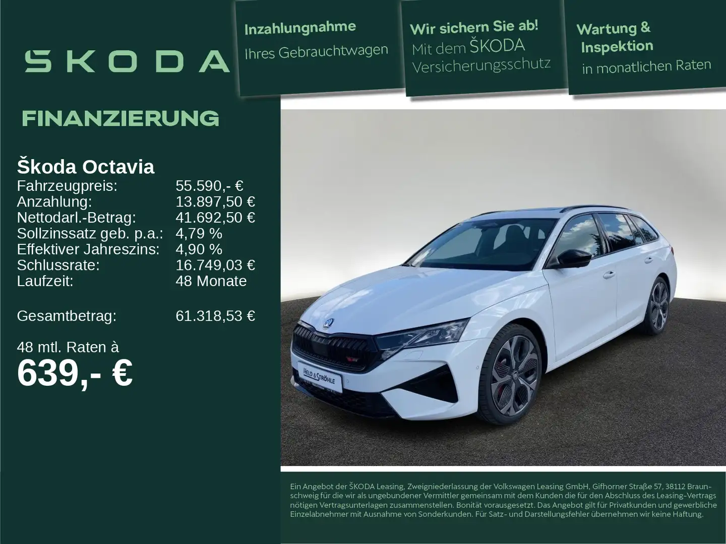 Skoda Octavia Combi RS 2,0 TSI 195 kW AHK PANO HUD 360 Blanc - 1