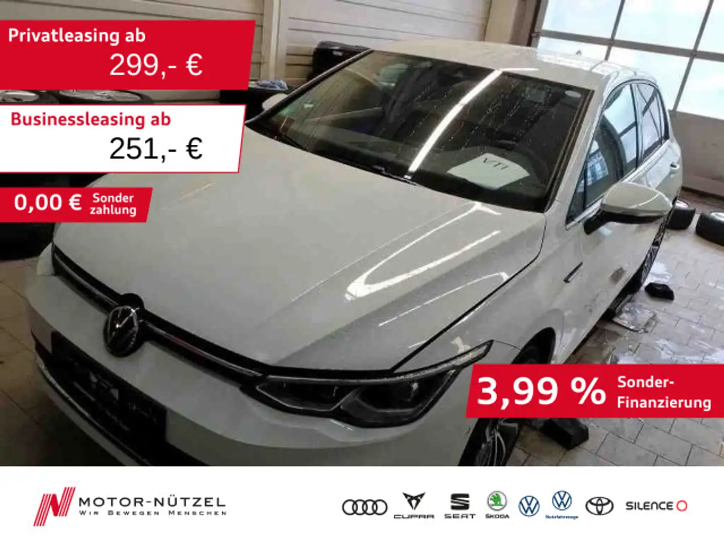 Volkswagen Golf VIII 1.5 TSI STYLE 5JG+ACC+AHK+NAVI+APP+SHZ Weiß - 1