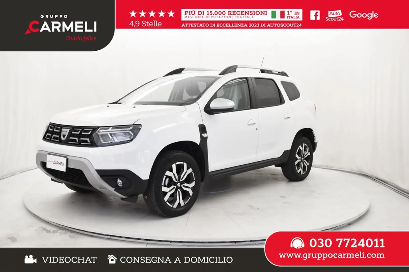Dacia Duster 1.5 blue dci Prestige 4x2 115cv Blanc - 1