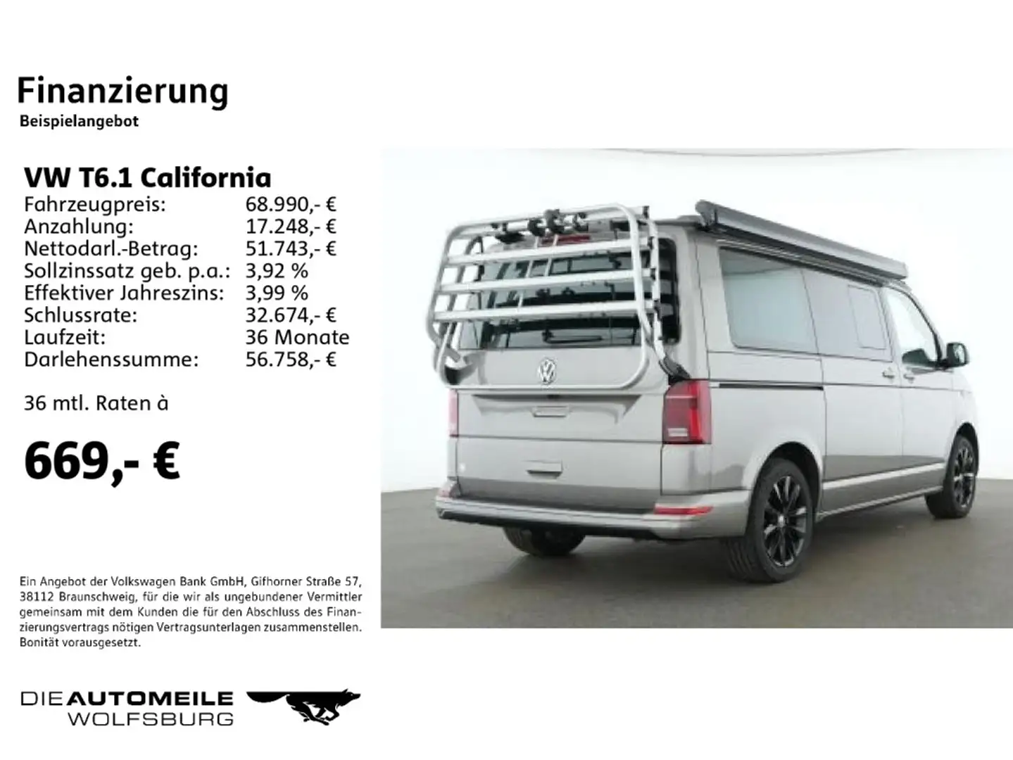 Volkswagen T6.1 California AD 2.0 TDI DSG Ocean AHK/ACC/Fah Beige - 2
