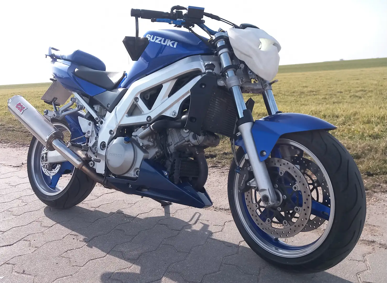 Suzuki SV 1000 Streetfighter BOS LSL ABM Stahlflex HU neu Azul - 1