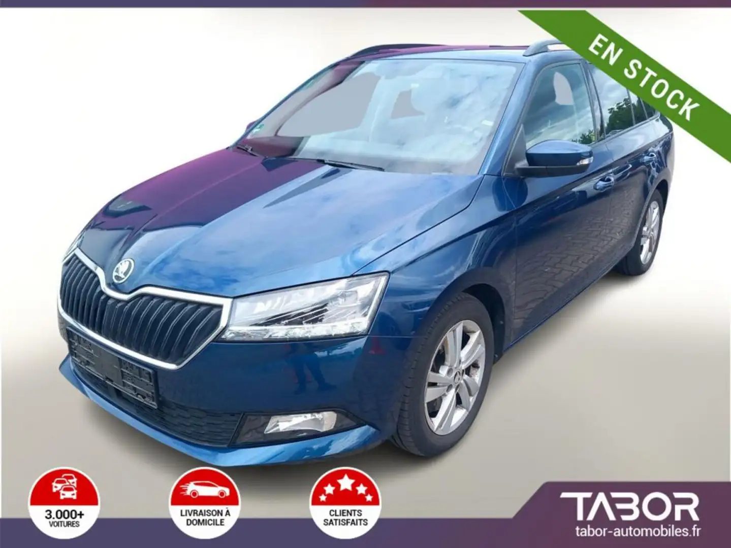 Skoda Fabia Combi 1.0 TSI 95 DSG Style GPS LED Bleu - 1