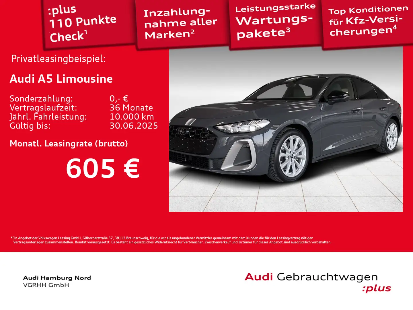 Audi A5 A5 Lim. 2.0 TFSI edition one S tronic Matrix ACC Gris - 1
