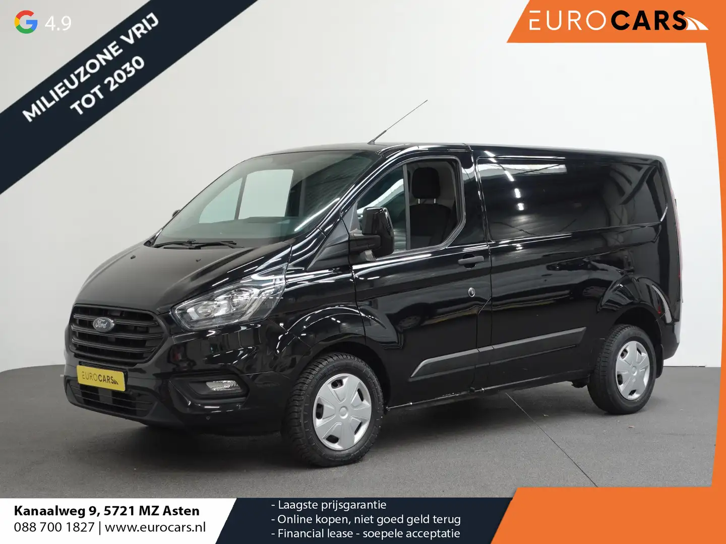 Ford Transit Custom 131pk Automaat L1H1 Parkeersensoren Cruisecontrol Noir - 1