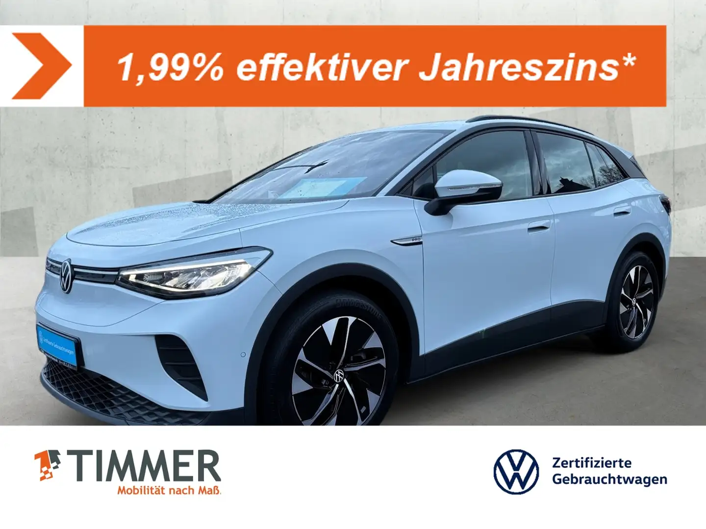 Volkswagen ID.4 PRO PERF. 82 kWh +WÄPU +AHK +360° +CARPLAY +19" L Weiß - 1
