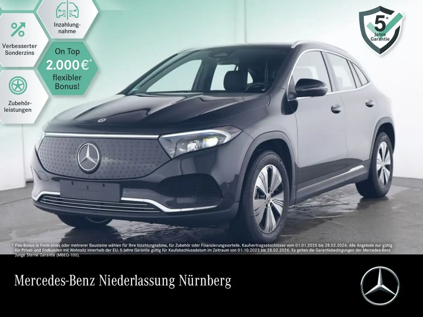 Mercedes-Benz EQA 300 4M PROG+ADVANCED+KAMERA+SPUR Zwart - 1