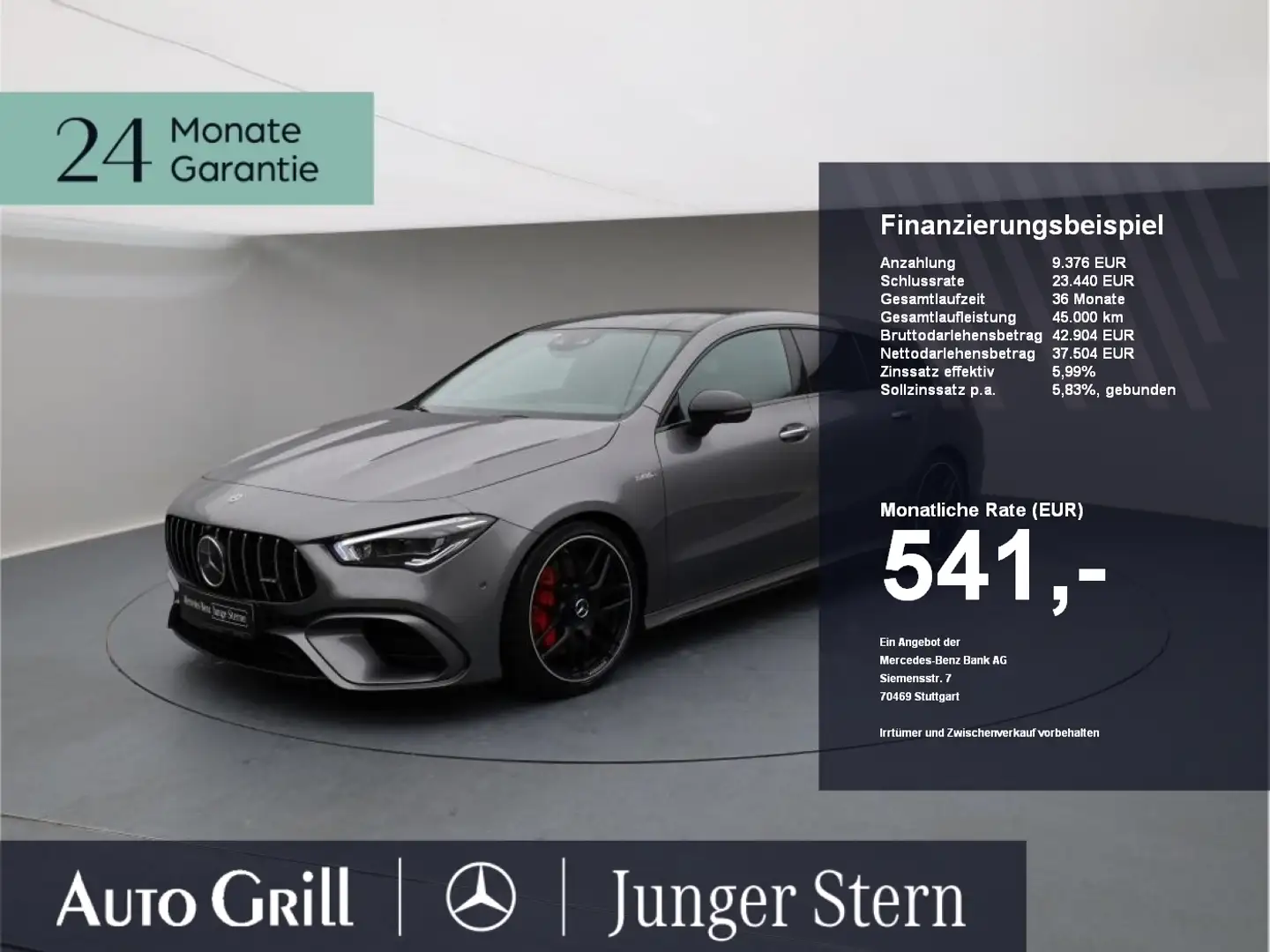 Mercedes-Benz CLA 45 AMG S SB  Night Pano Leder SKlima Burm Gri - 1