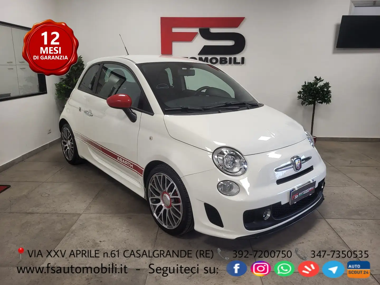 Abarth 500 1.4 16v turbo t-jet Stage2 bijela - 1