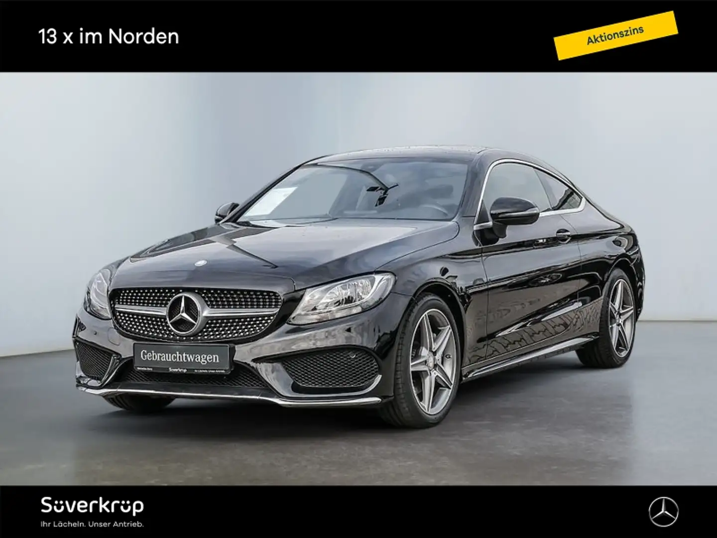 Mercedes-Benz C 180 Coupé AMG PANO SHZ Schwarz - 2
