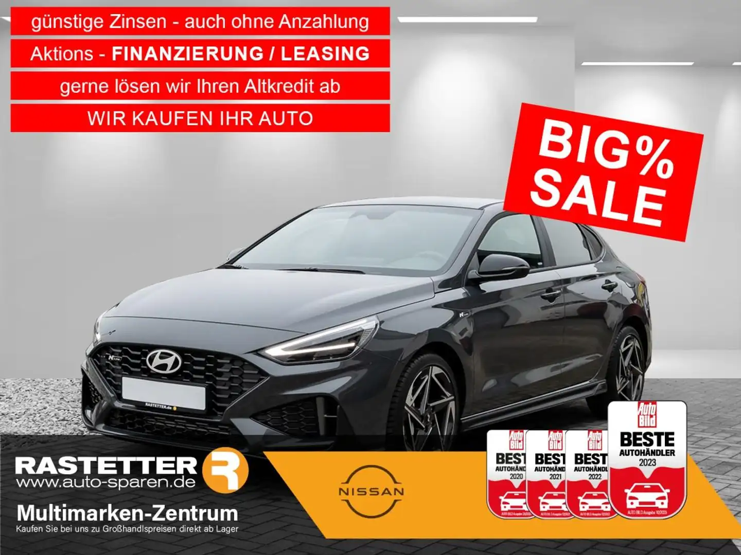 Hyundai i30 Fastback T-GDI 48V DCT N Line 5Jahre+Navi+LED+Kame Grigio - 1